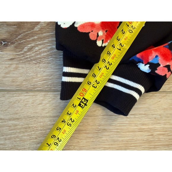 Vince Camuto Jacket Womens 2X Black Floral Bomber Full Zip Lined Pockets - Picture 13 of 13